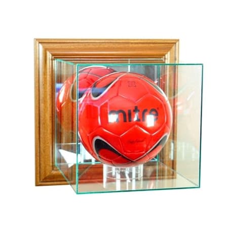Perfect Cases WMSOC-W Wall Mounted Soccer Display Case; Walnut